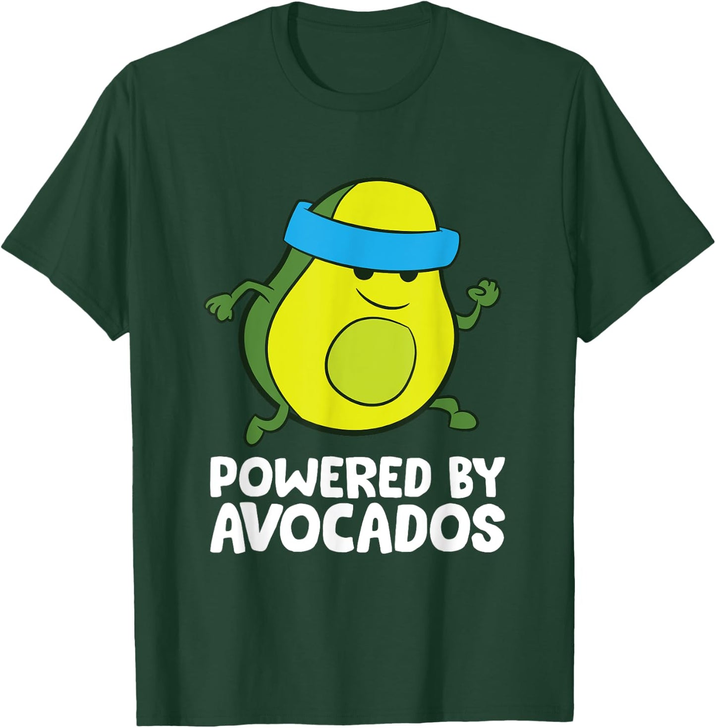 Avocado Marathon Running Avocado Powered By Avocados T-Shirt - T-Shirt | Forest