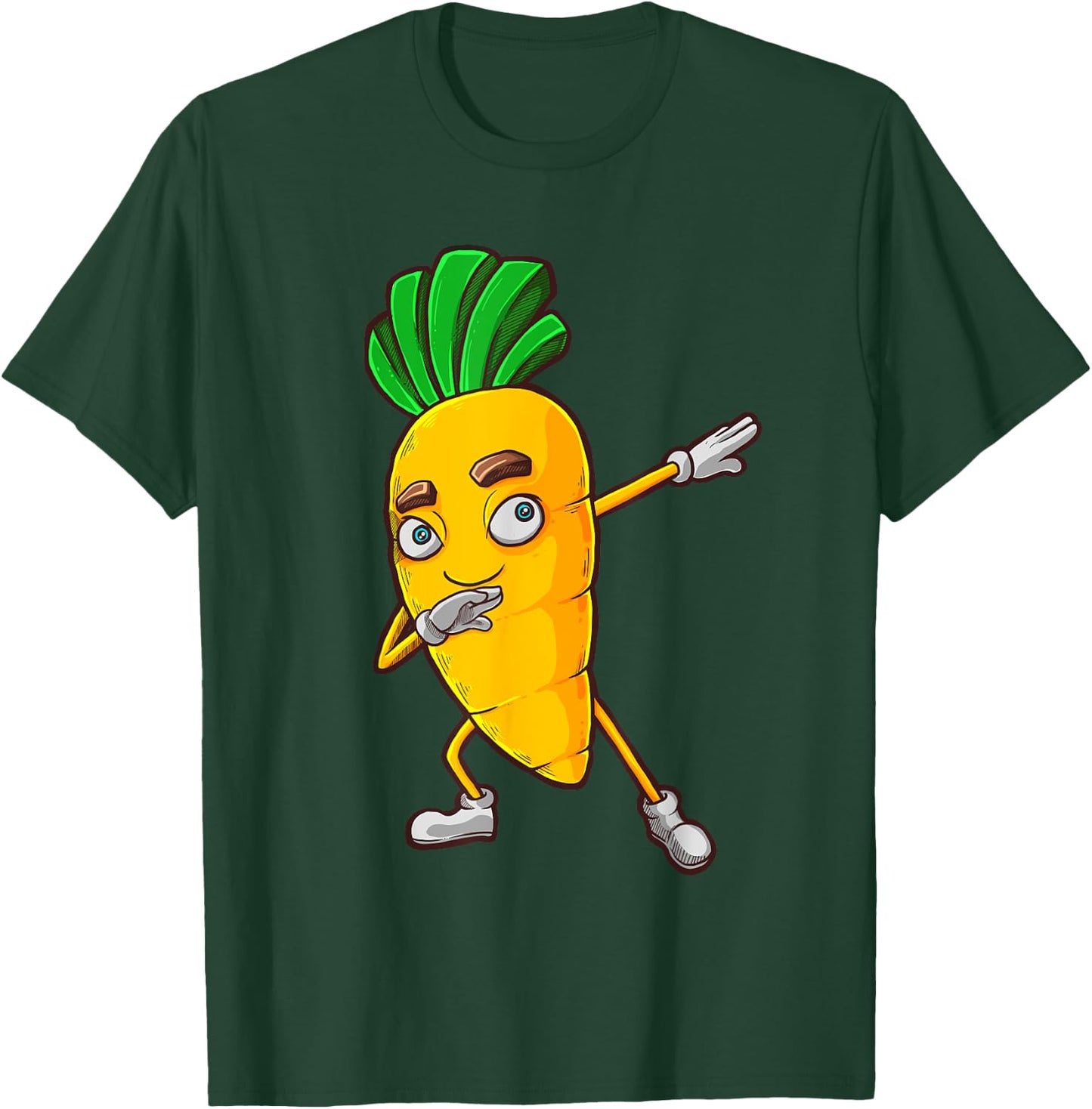 Funny Dabbing Carrot Gift | Cute Vegetable Lover Men Women T-Shirt - T-Shirt | Forest