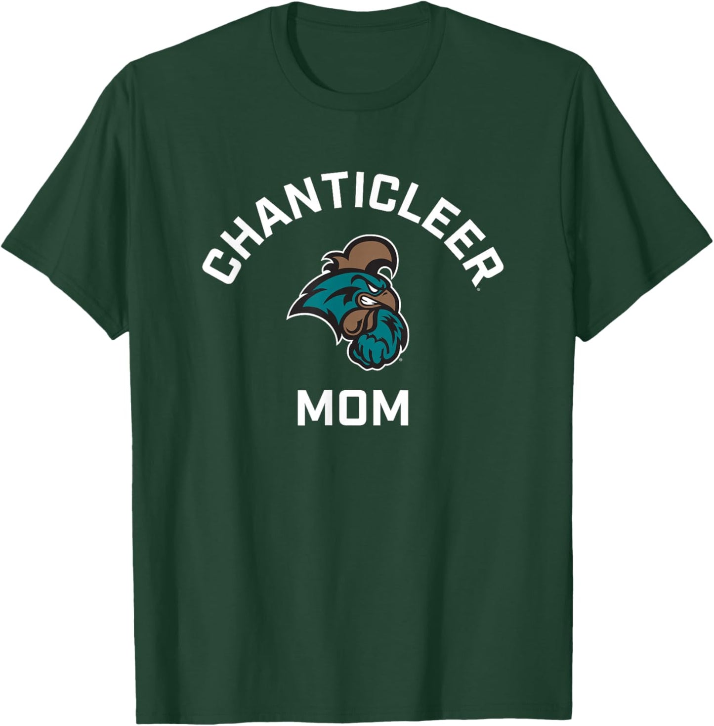 Coastal Carolina University Chanticleers Arched Mom T-Shirt - T-Shirt | Forest
