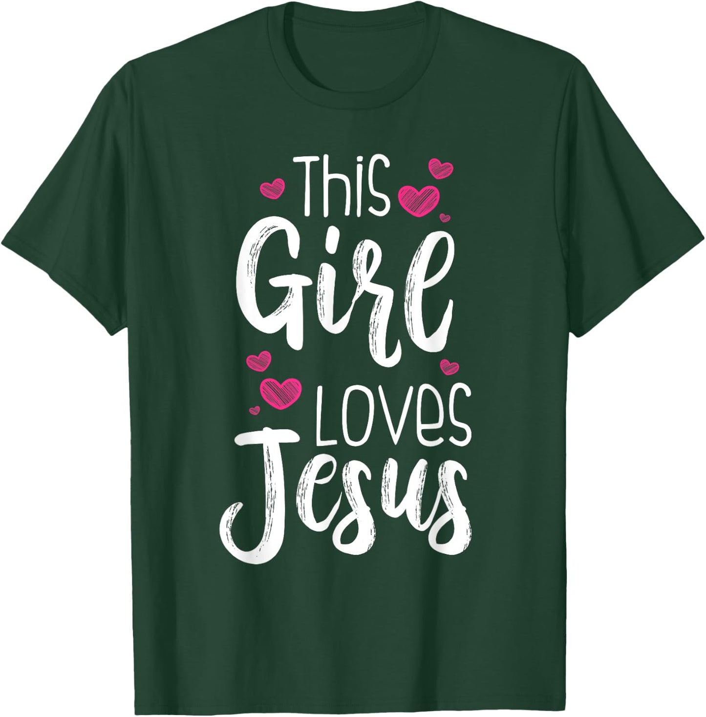 This Girl Loves Jesus Gift Christian Teen Kid Cool Women T-Shirt - T-Shirt | Forest