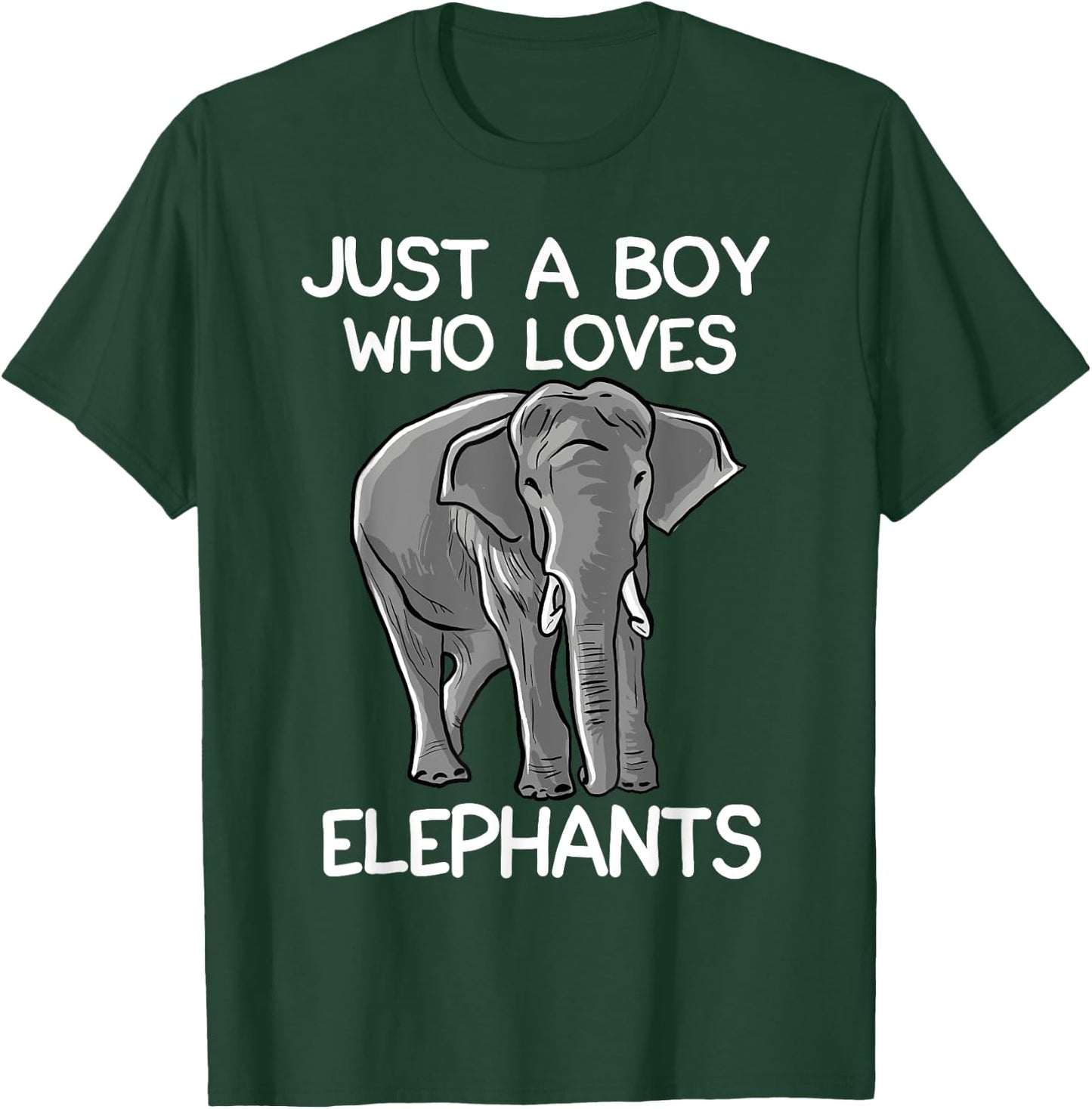 Just A Boy Who Loves Elephants Funny Elephant Lover Small T-Shirt - T-Shirt | Forest