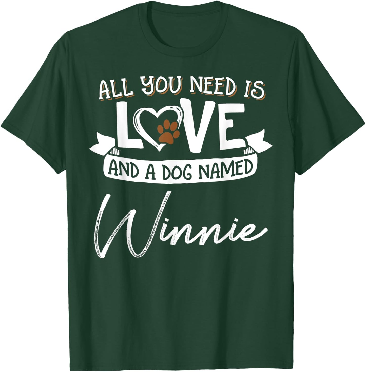 Cute Dog Named Winnie Shirt and Men T-Shirt - T-Shirt | Forest