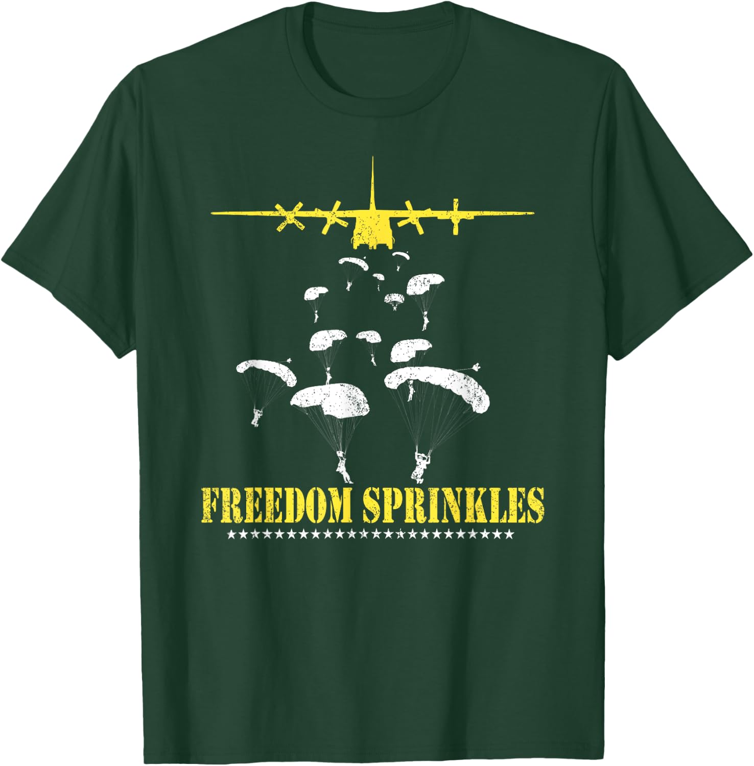 Army Paratrooper Freedom Sprinkles 82nd 101st Airborne T-Shirt - T-Shirt | Forest
