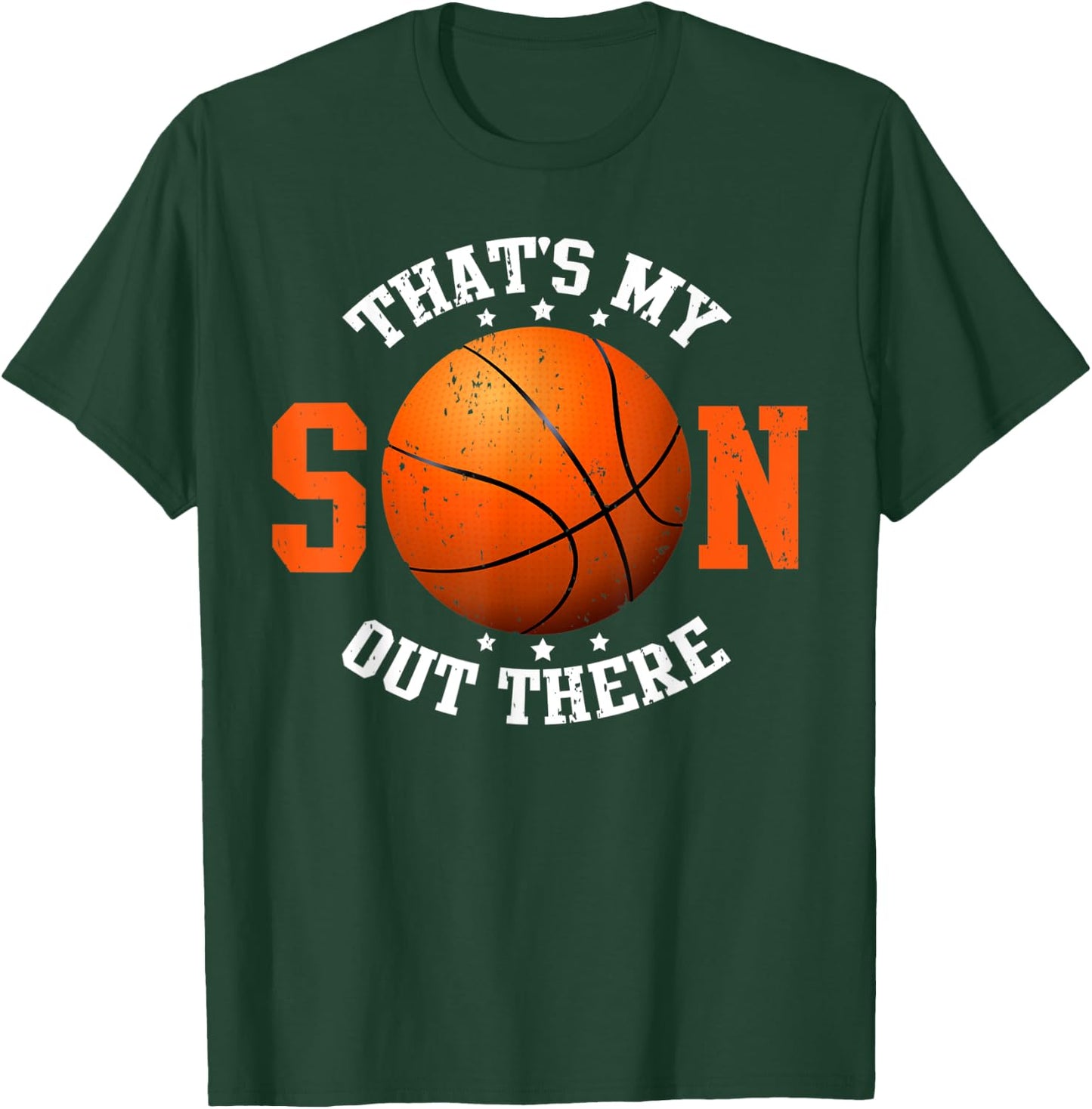 That's My Son Out There Basketball Gifts for Mom Dad Funny T-Shirt - T-Shirt | Forest