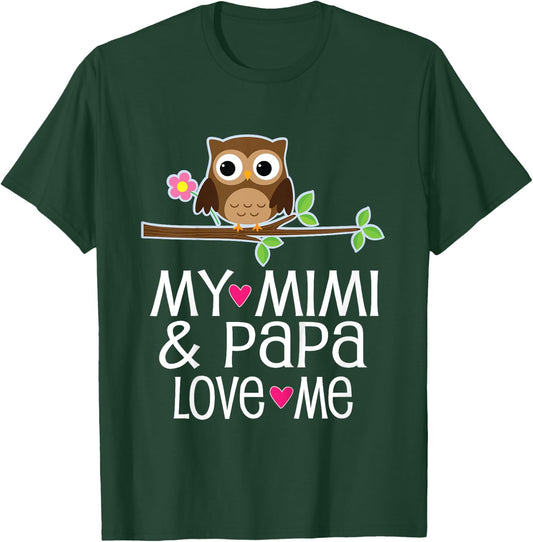 My Mimi and Papa Love Me Granddaughter T-Shirt - T-Shirt | Forest