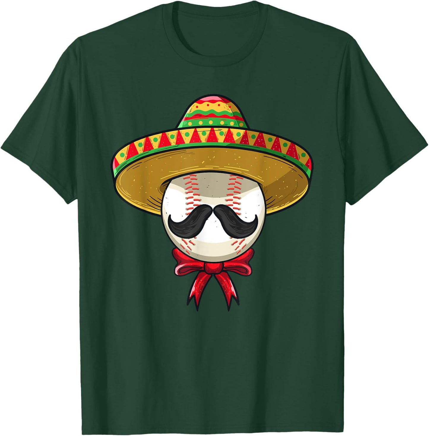 Cinco De Mayo | Baseball Mexican Sombrero T-Shirt - T-Shirt | Forest