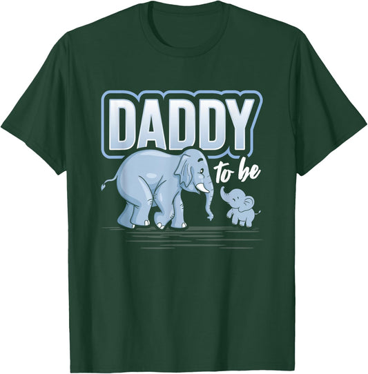 Daddy To Be Elephant Baby Shower Pregnancy Gift Soon To Be T-Shirt - T-Shirt | Forest