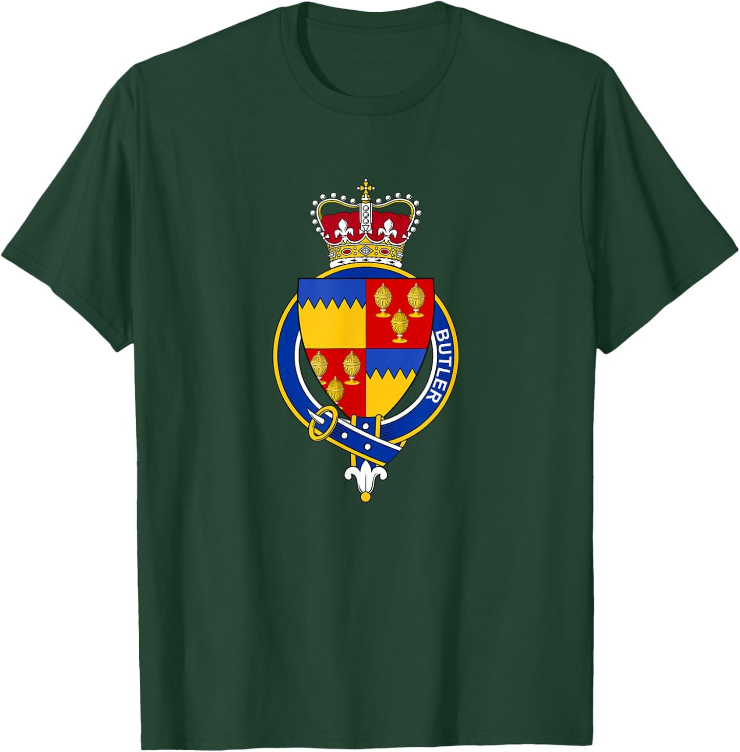 Butler Coat of Arms - Family Crest T-Shirt - T-Shirt | Forest