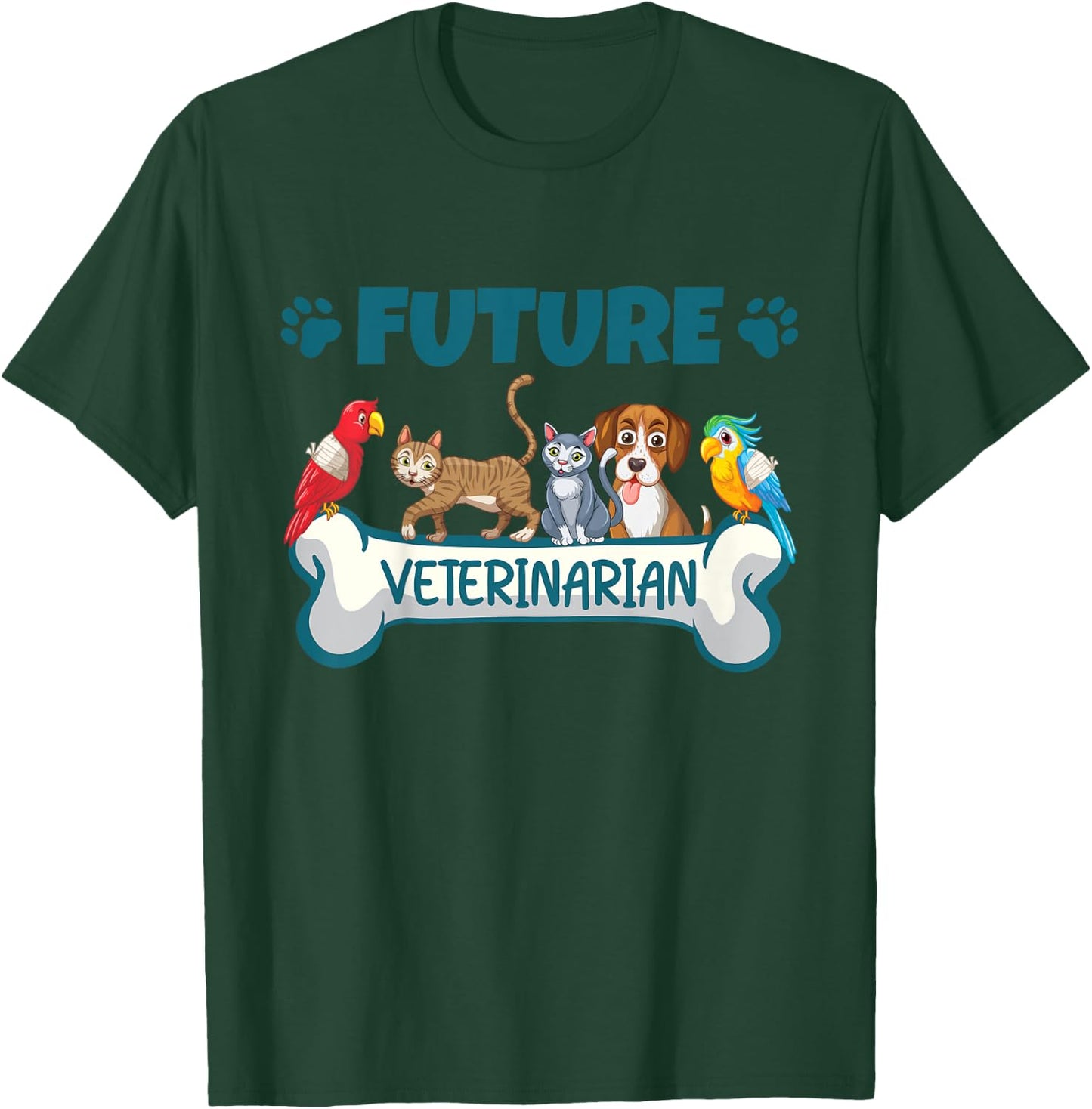 Kids Future Veterinarian For Kids Boys Girls And Toddlers T-Shirt - T-Shirt | Forest
