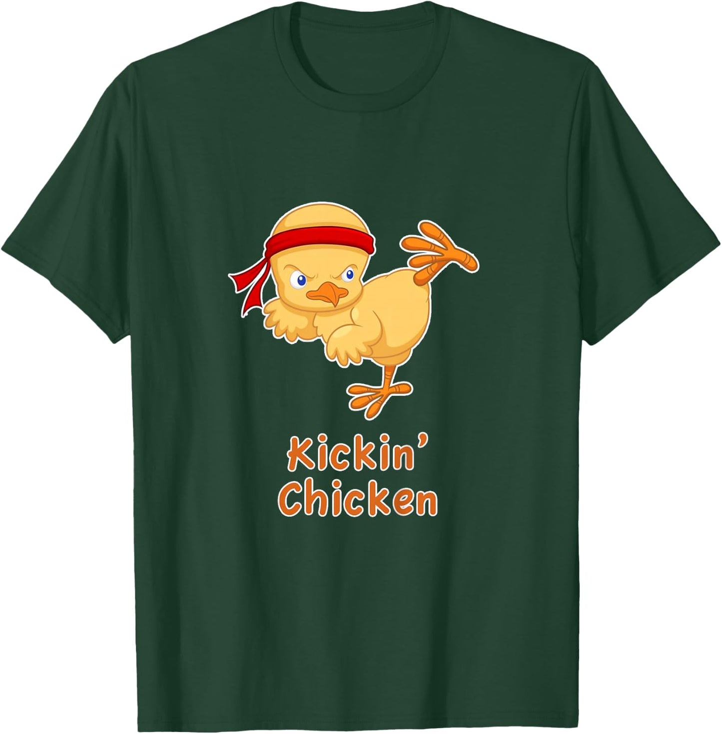 Funny Kids Karate Gift Youth Karate Kickin' Chicken T-Shirt - T-Shirt | Forest