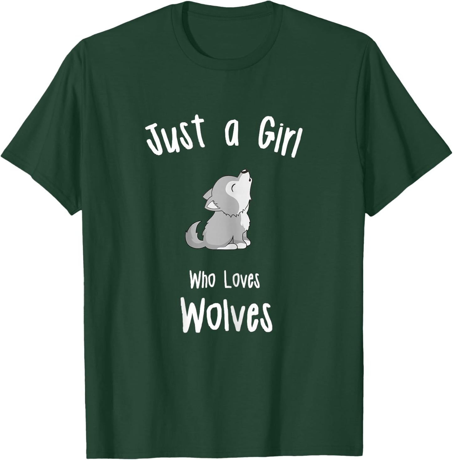 Wolf Shirt for Girls | Girls Wolf T-Shirt - T-Shirt | Forest