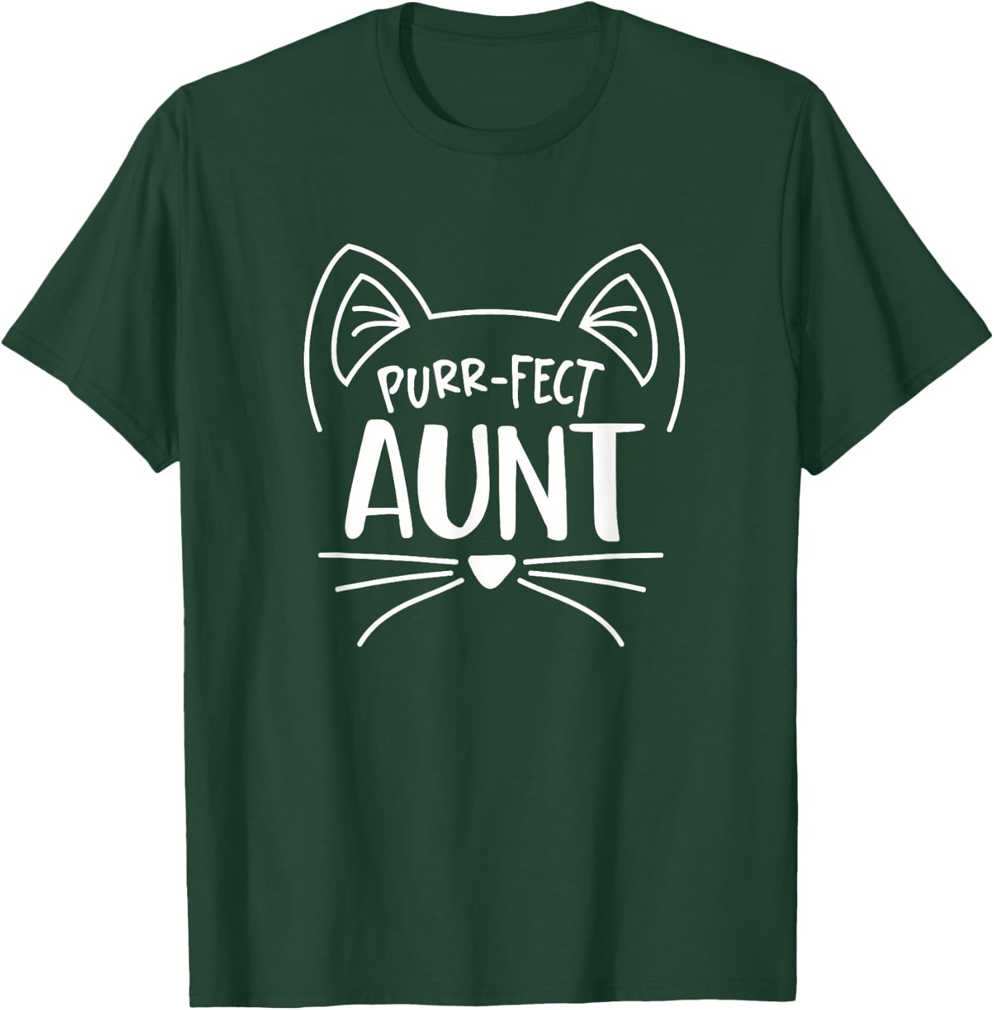Purr-fect Aunt Gift aunties cat lovers T-Shirt - T-Shirt | Forest