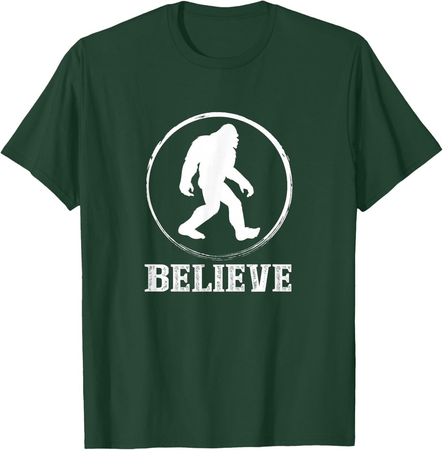 Believe Bigfoot Believer Sasquatch Finding Big Foot T-Shirt - T-Shirt | Forest
