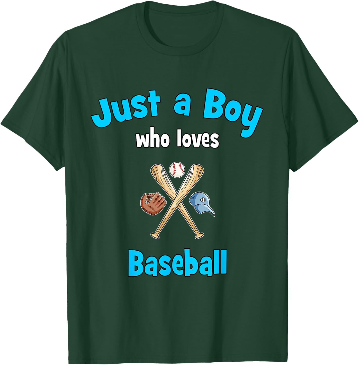 Boys Baseball Shirt | Kids Baseball T-Shirt - T-Shirt | Forest