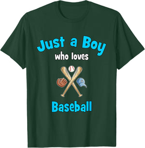 Boys Baseball Shirt | Kids Baseball T-Shirt - T-Shirt | Forest