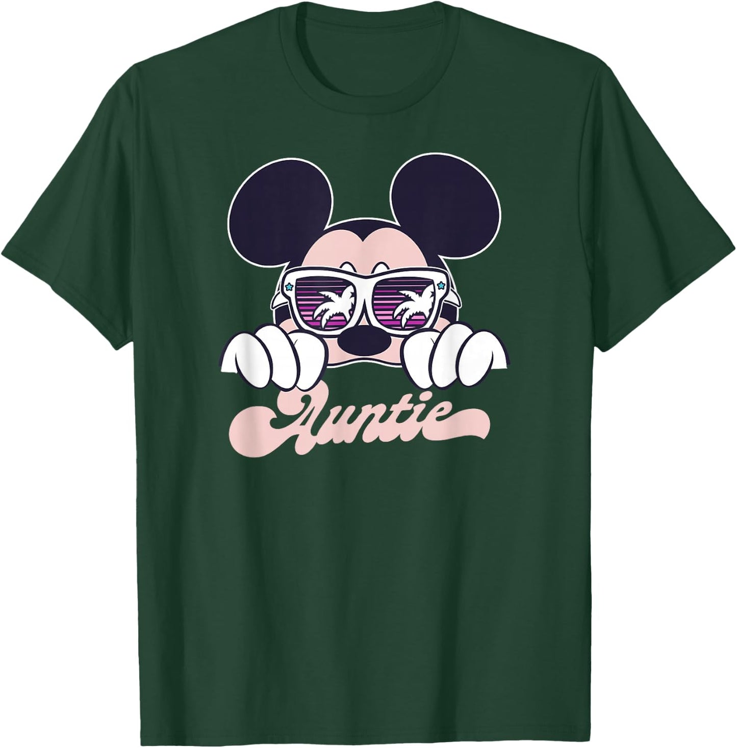 Disney Mickey and Friends Mickey Summer Vibes Auntie Logo T-Shirt - T-Shirt | Forest