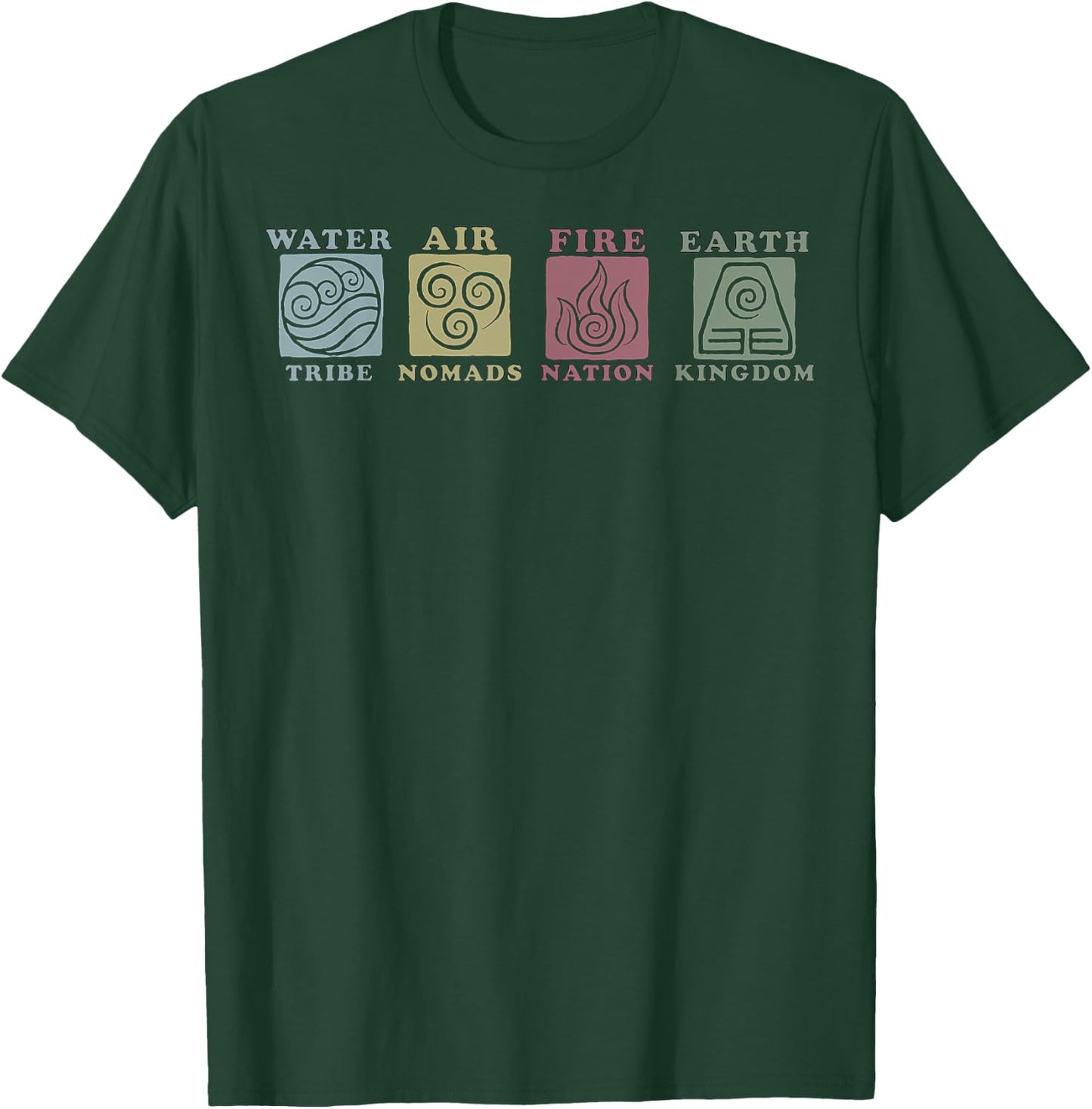 Avatar: The Last Airbender Elements Line Up T-Shirt - T-Shirt | Forest