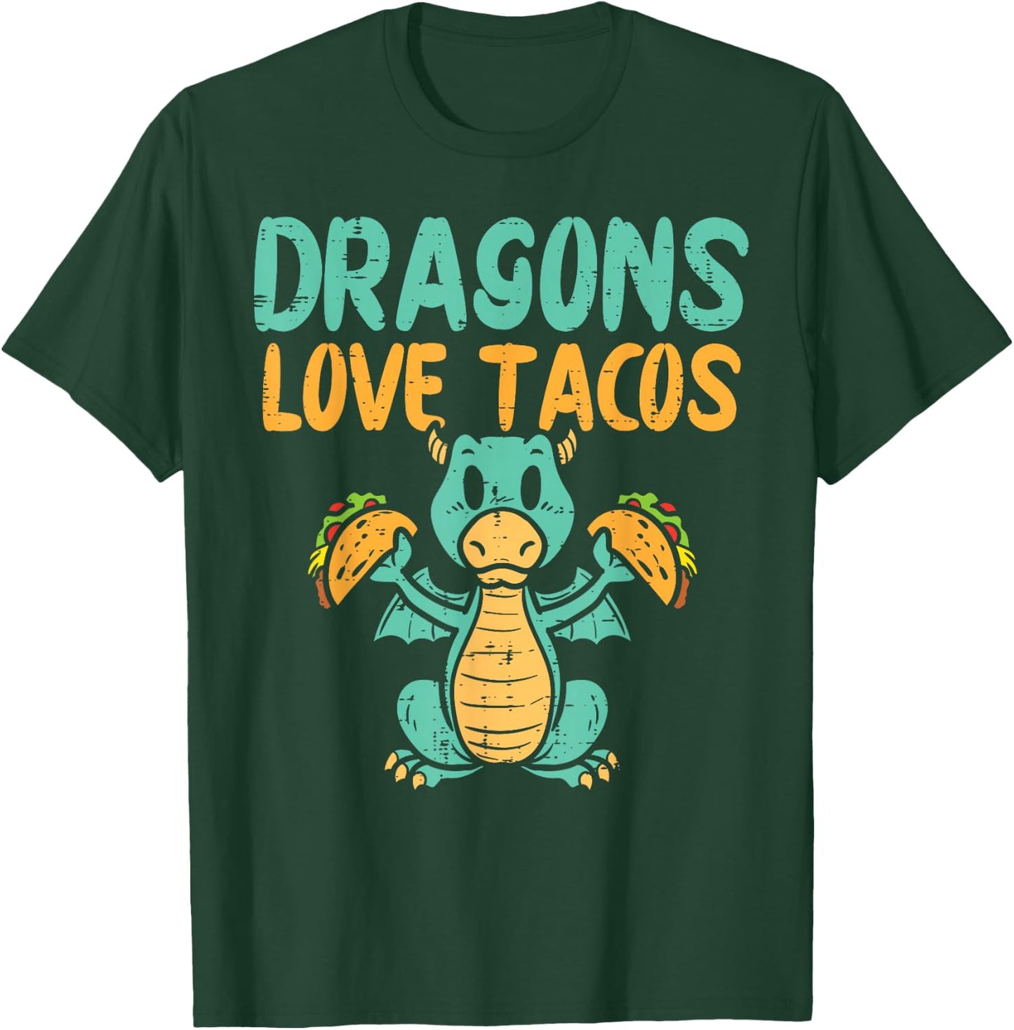 Dragons Love Tacos Cute Cinco De Mayo Mexican Food Kids Boys T-Shirt - T-Shirt | Forest