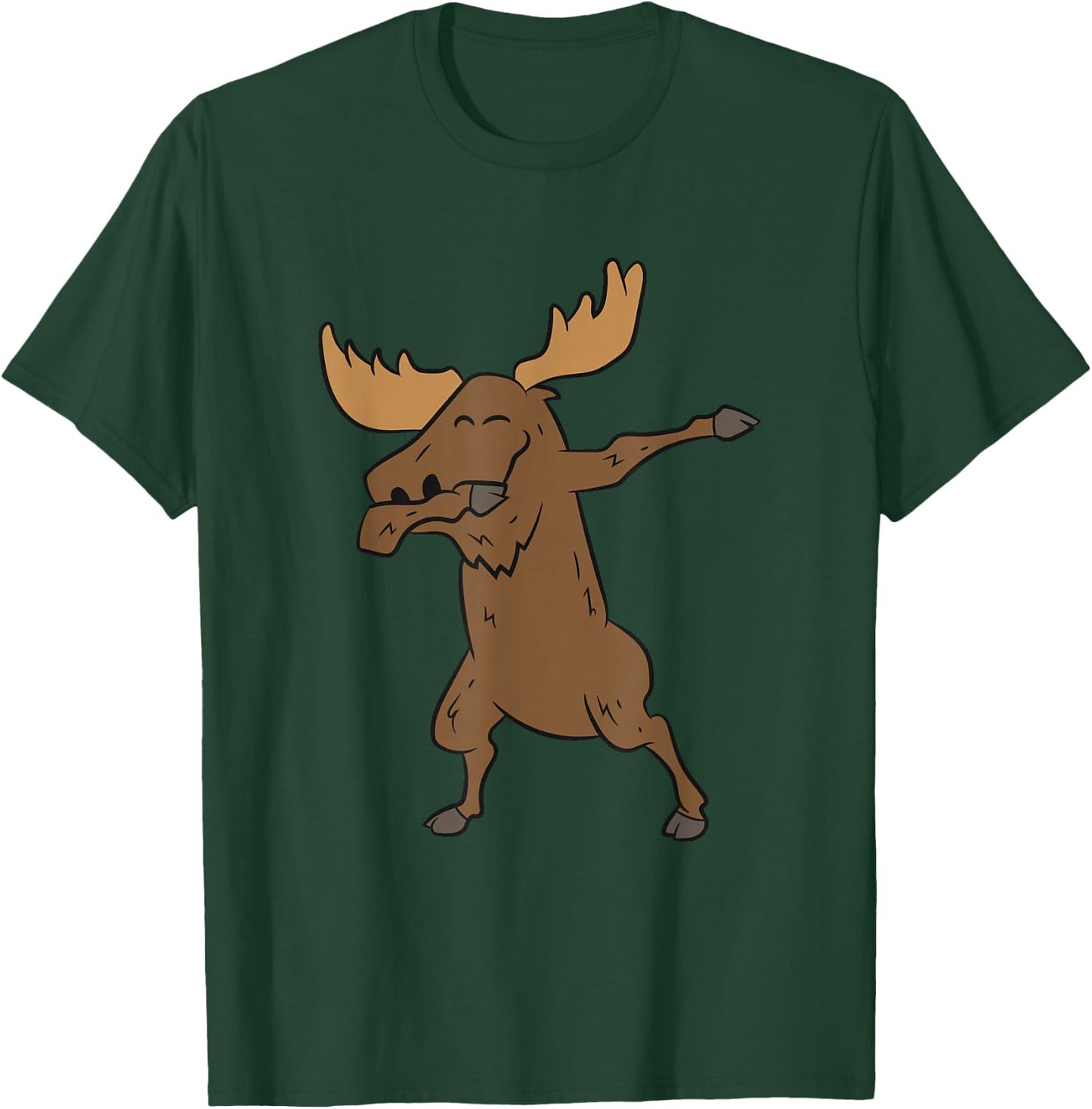Dabbing Moose Cute Dancing Moose T-Shirt - T-Shirt | Forest