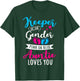 Keeper of The Gender Auntie Loves You Aunt Baby Announcement Small T-Shirt - T-Shirt | Forest