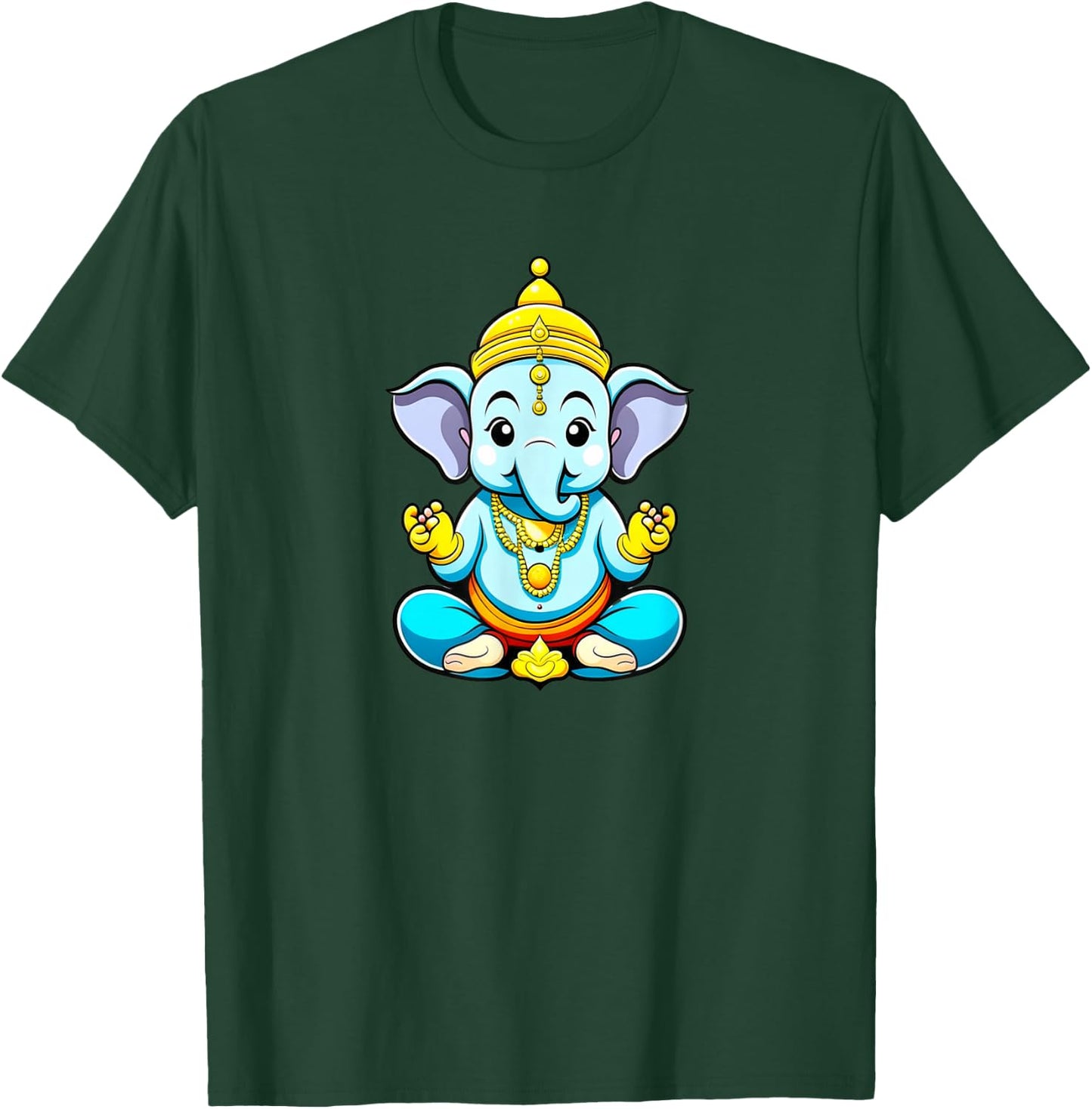 Lord Ganesha Baby Elephant Ganesh Utsav T-Shirt - T-Shirt | Forest
