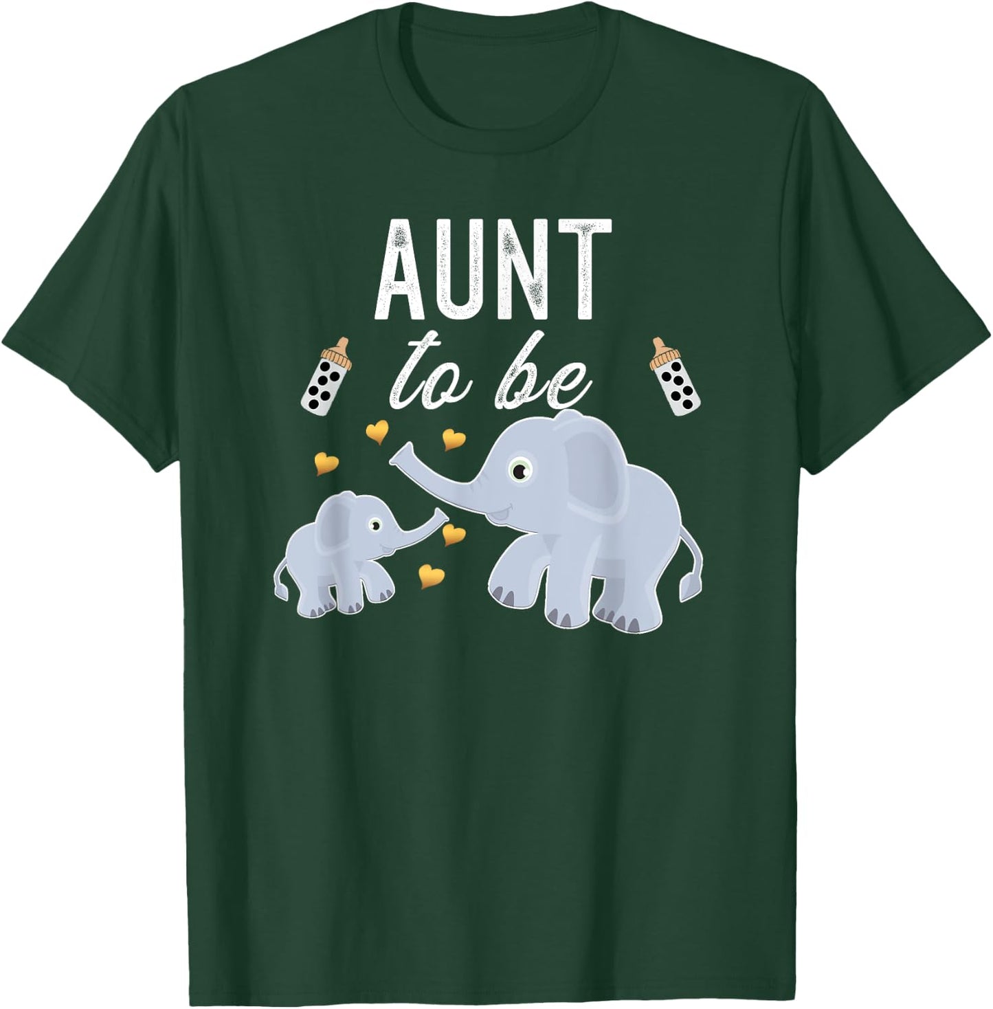Aunt To Be Elephant Baby Shower Aunt T-Shirt - T-Shirt | Forest