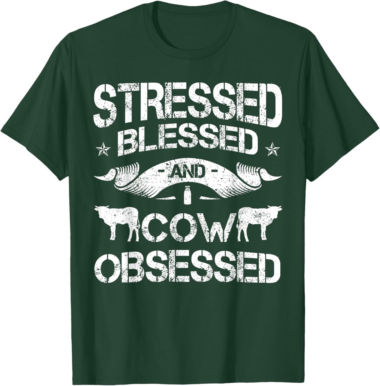 Cow Pattern Cattle Ranch Holstein Friesian Livestock Angus T-Shirt - T-Shirt | Forest