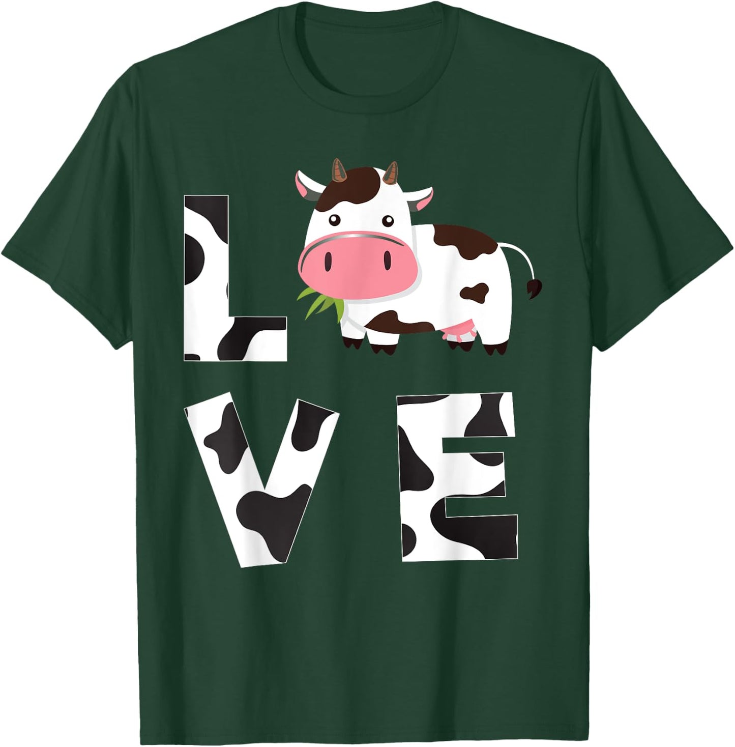Farmer Farming Cute Farm Animal Lover Kids Gift Love Cow T-Shirt - T-Shirt | Forest