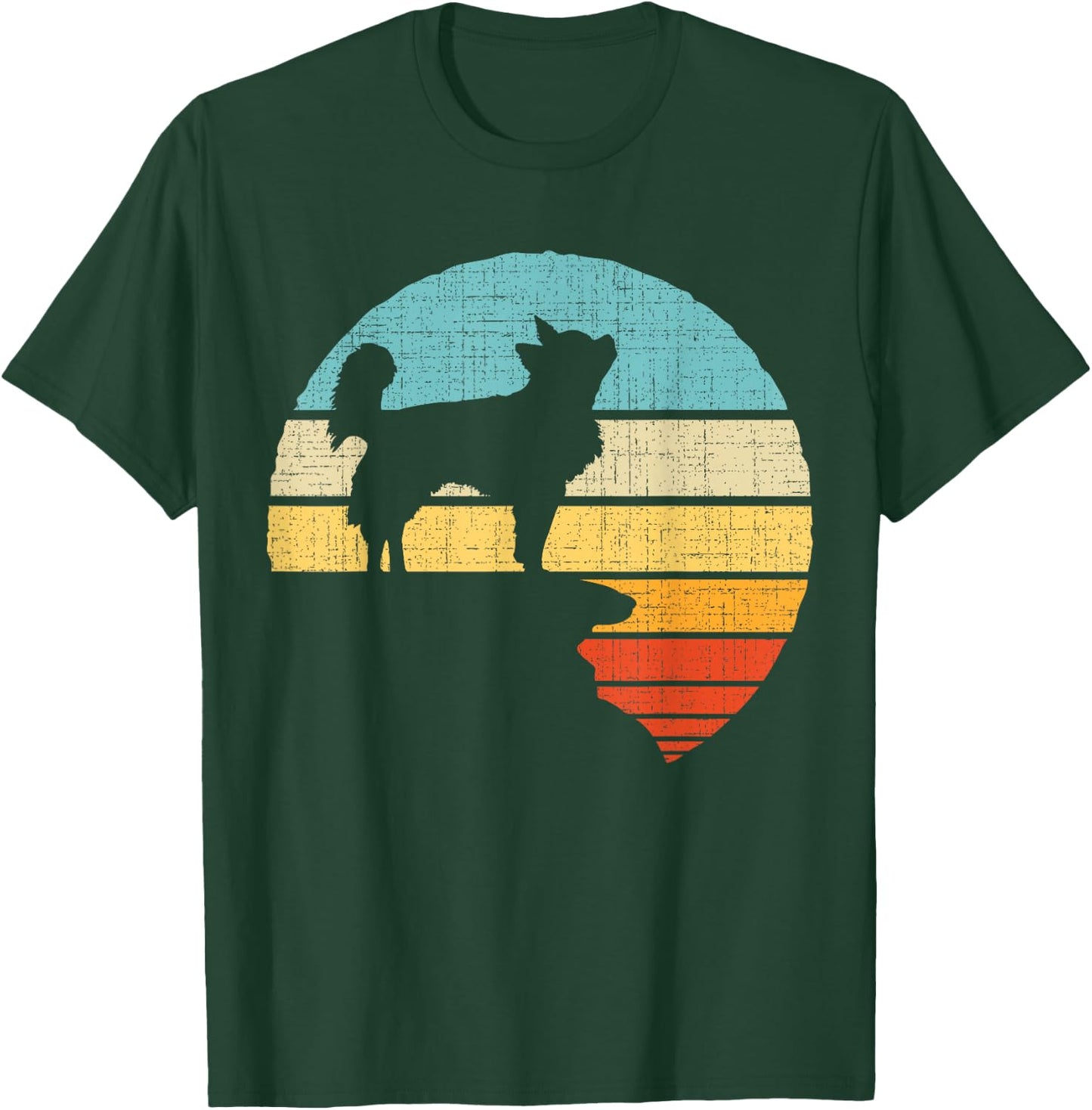 Long Haired Chihuahua Retro Vintage Dog Puppy Owner Men Women Kids T-Shirt - T-Shirt | Forest