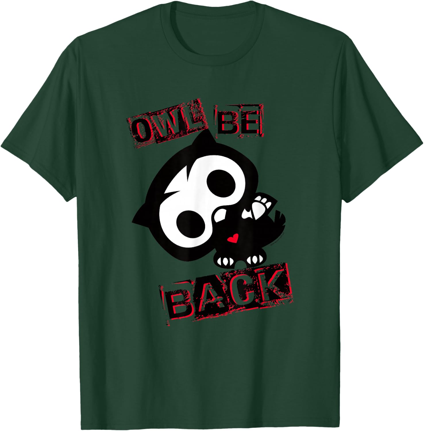 Skelanimals Oliver Owl Be Back Distressed Stencil Logo T-Shirt - T-Shirt | Forest