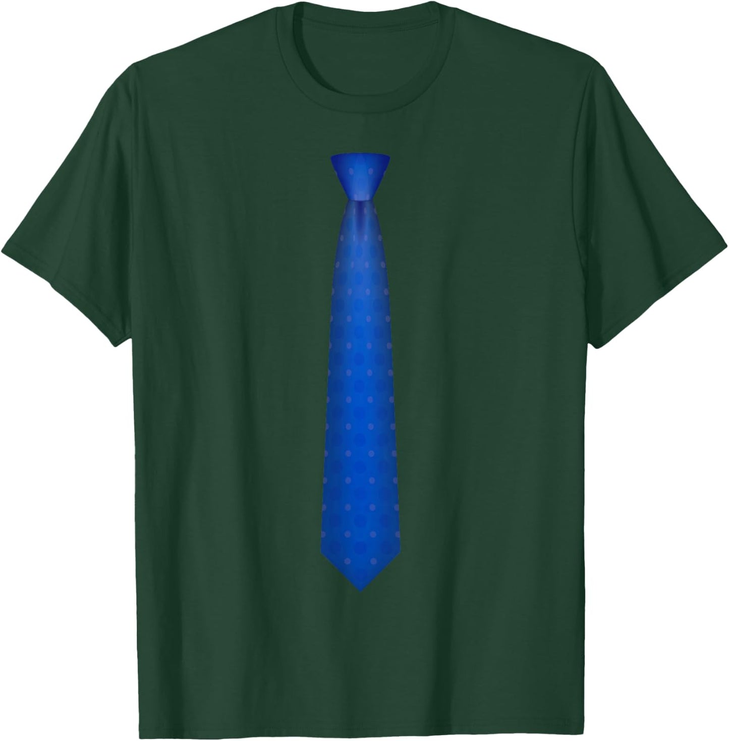Blue Tie, Necktie Funny Dress Graphic T-Shirt - T-Shirt | Forest