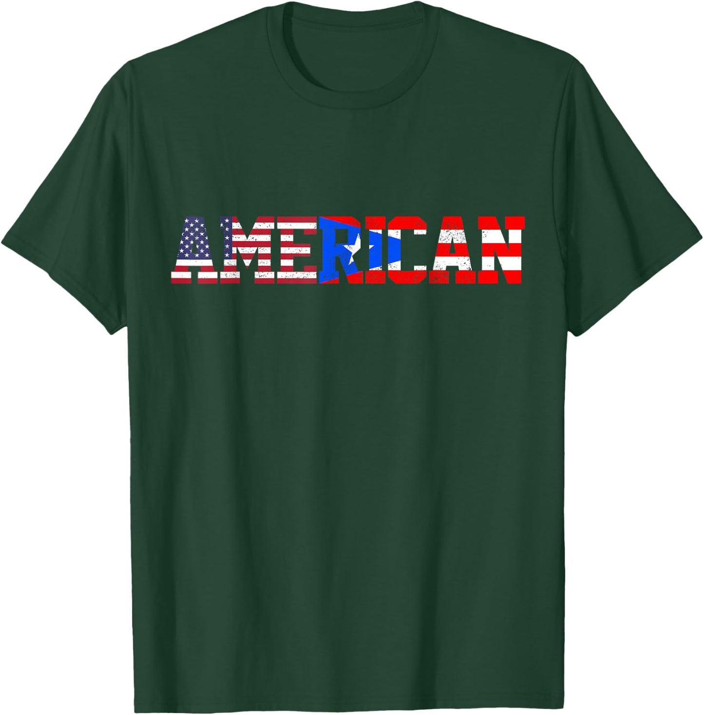 Puerto Rico Pride Flag American Puerto Rican Pride Gift T-Shirt - T-Shirt | Forest