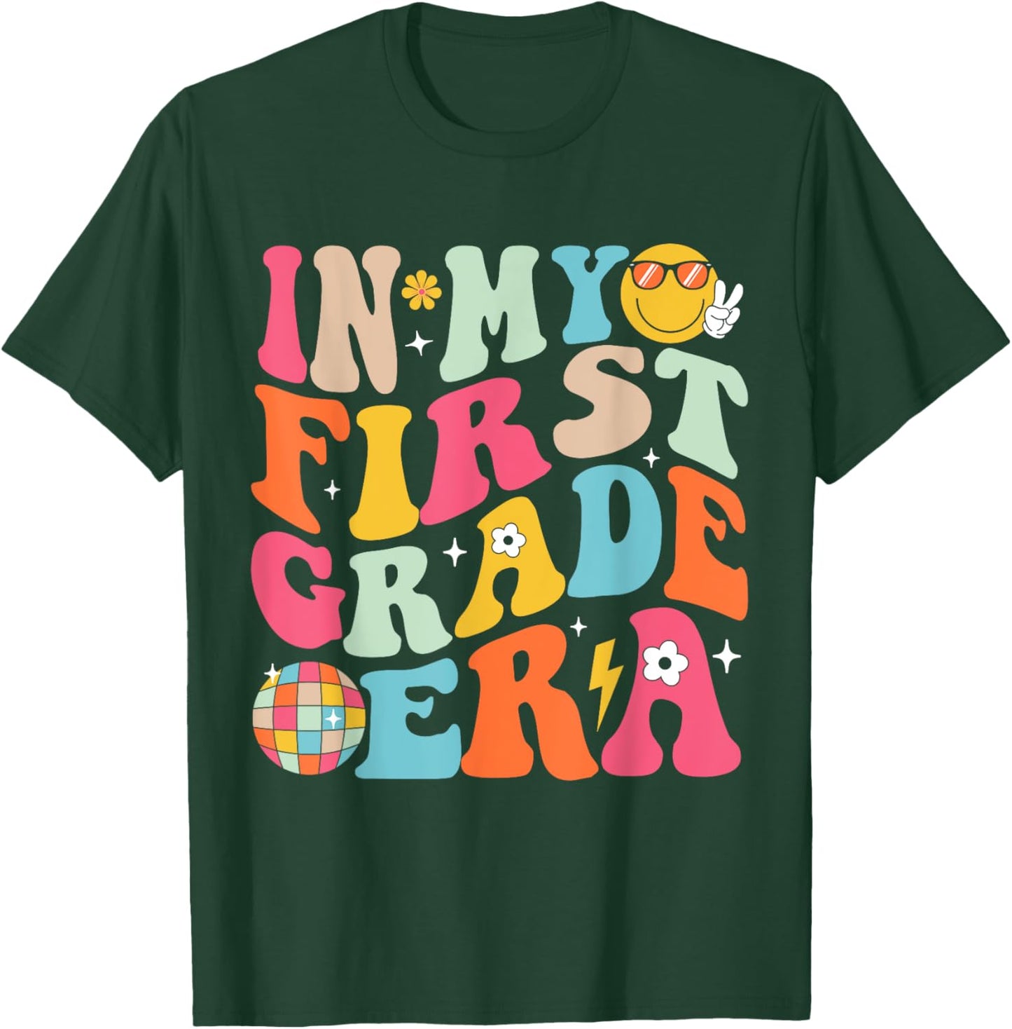 In My First Grade Era Boys Girls Back To School 1st Grade T-Shirt - T-Shirt | Forest