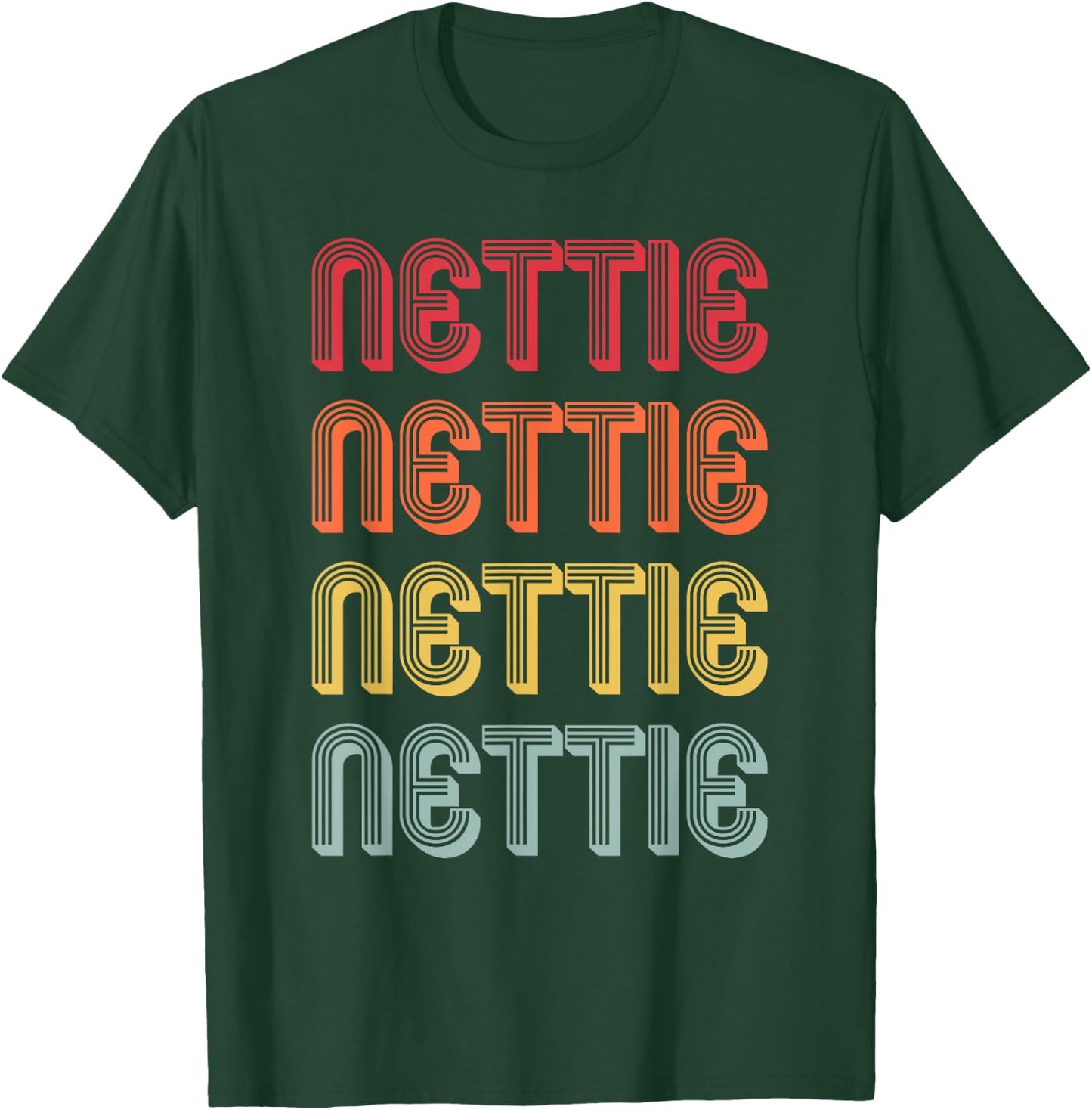 NETTIE Gift Name Personalized Retro Vintage 80s 90s Birthday T-Shirt - T-Shirt | Forest