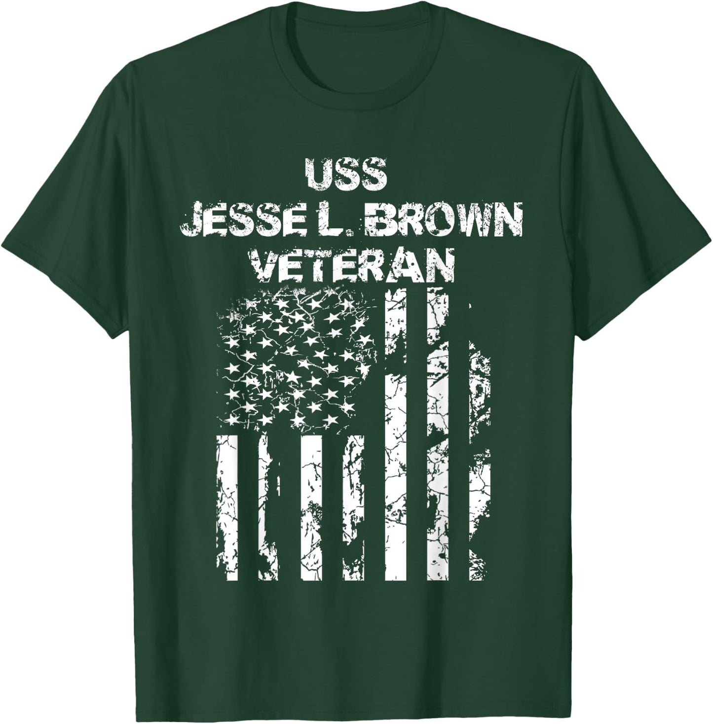 USS Jesse L. Brown Veteran T-Shirt - T-Shirt | Forest