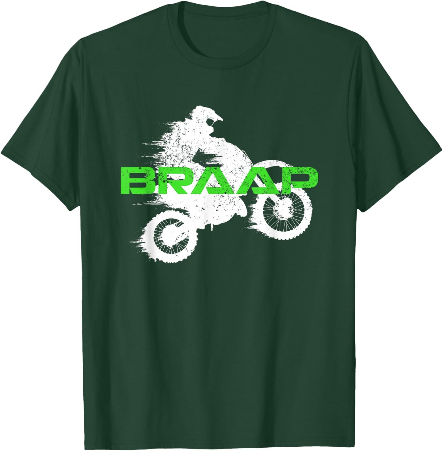 Dirt Bike Braaap Shirt, Youth Motorcross, Kids Dirt Bike T-Shirt - T-Shirt | Forest