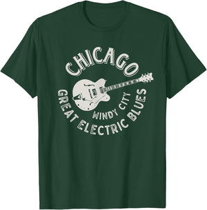 Chicago Electric Blues American Music Vintage T-Shirt - T-Shirt | Forest