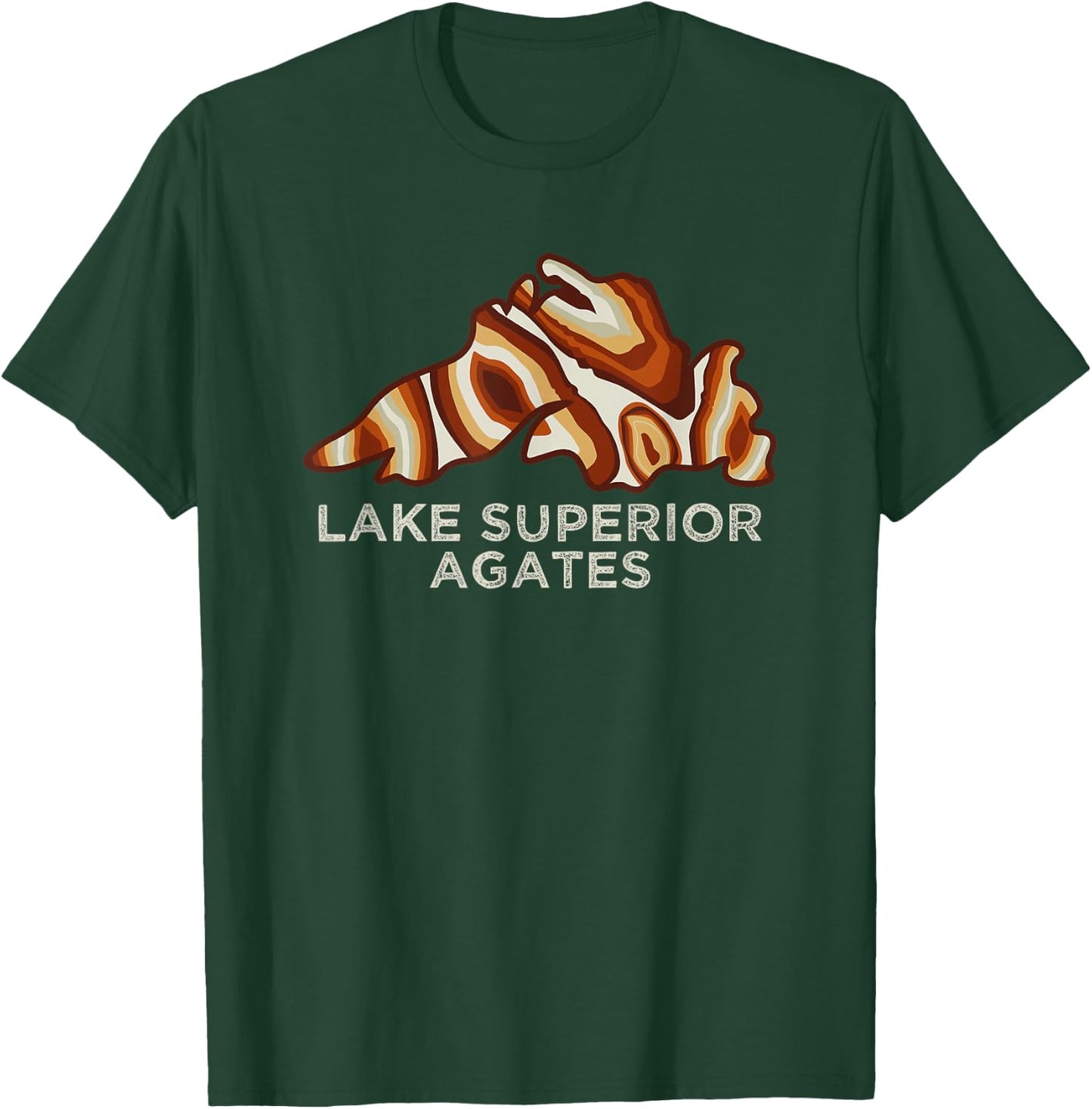 Rockhound Lake Superior Agates Rock Collector Agate Hunting T-Shirt - T-Shirt | Forest
