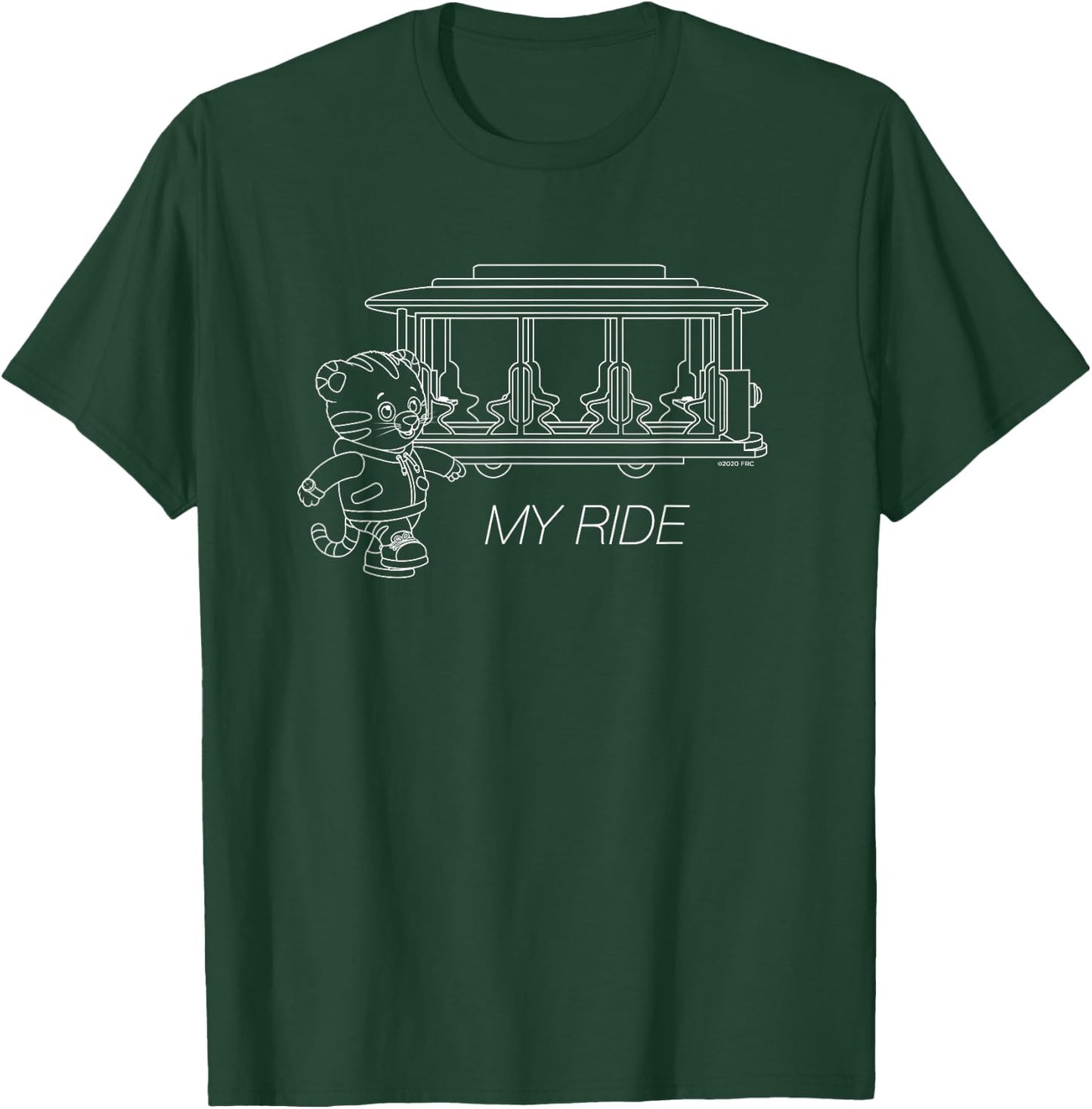 Daniel Tiger's Neighborhood: My Ride (Dark) T-Shirt - T-Shirt | Forest