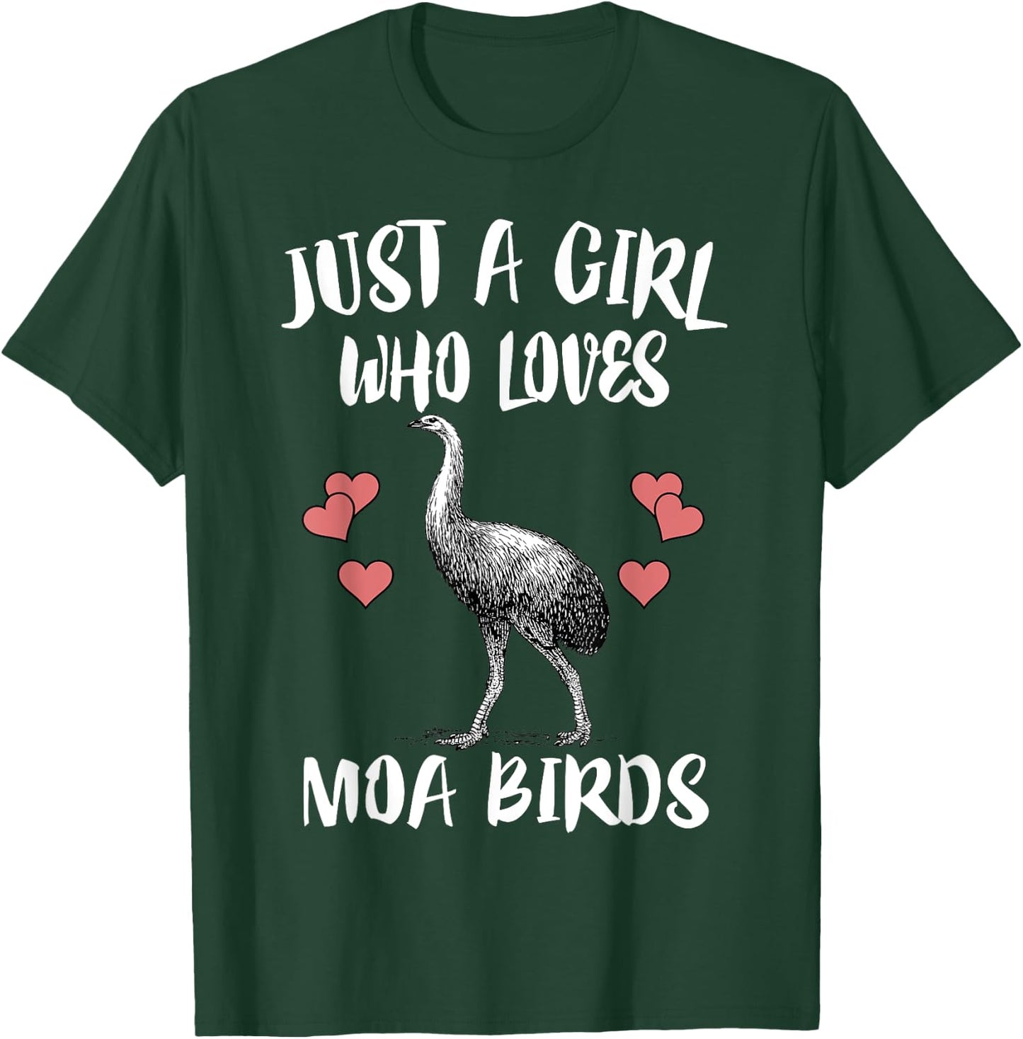 Just A Girl Who Loves Moa Birds Birding T-Shirt - T-Shirt | Forest