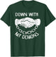 Down With My Demons Deal Handshake Aesthetic Humour Goth T-Shirt - T-Shirt | Forest