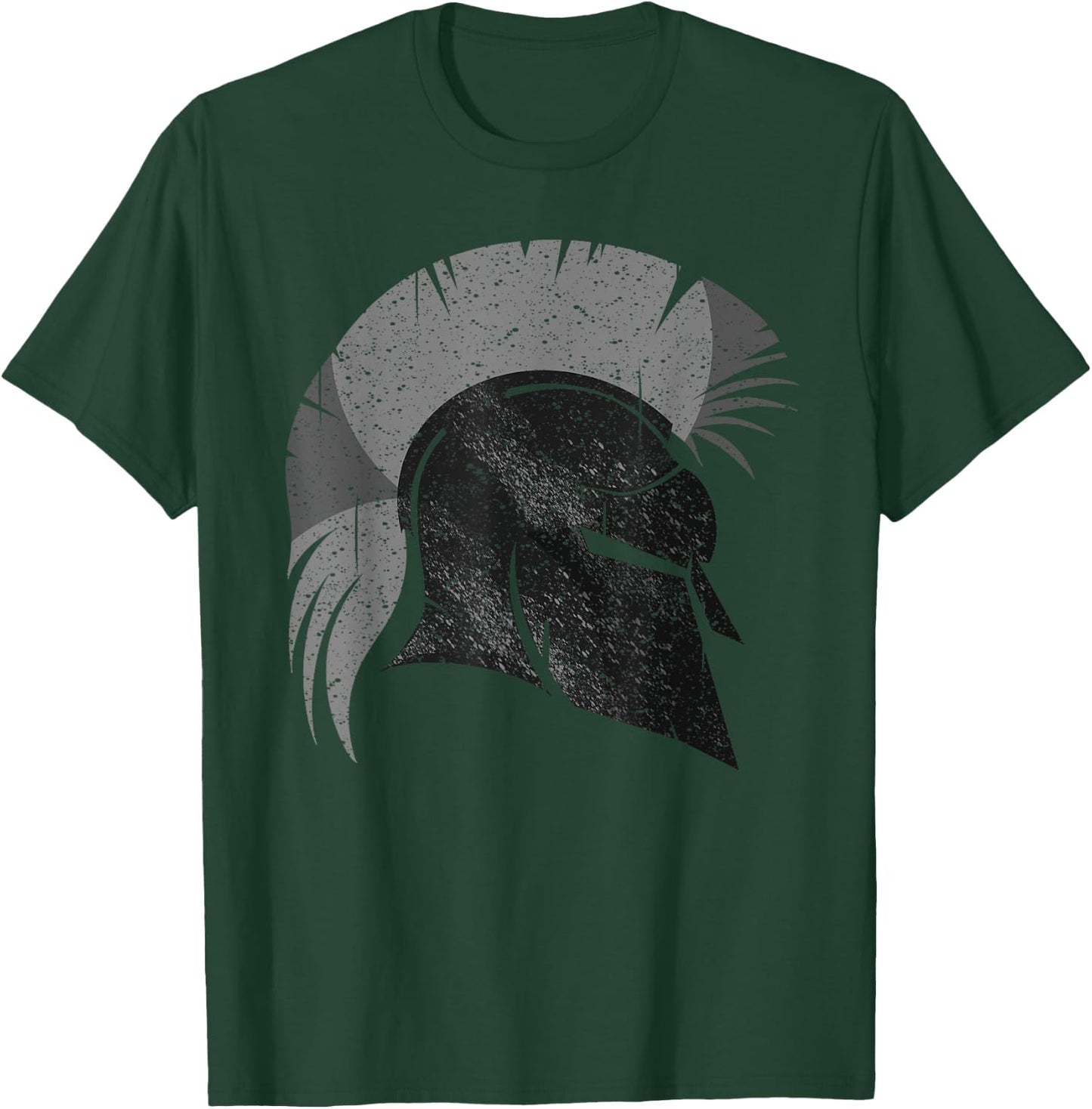 Funny Spartan Greek Helmet Gift | Cute Gladiator Men Women T-Shirt - T-Shirt | Forest