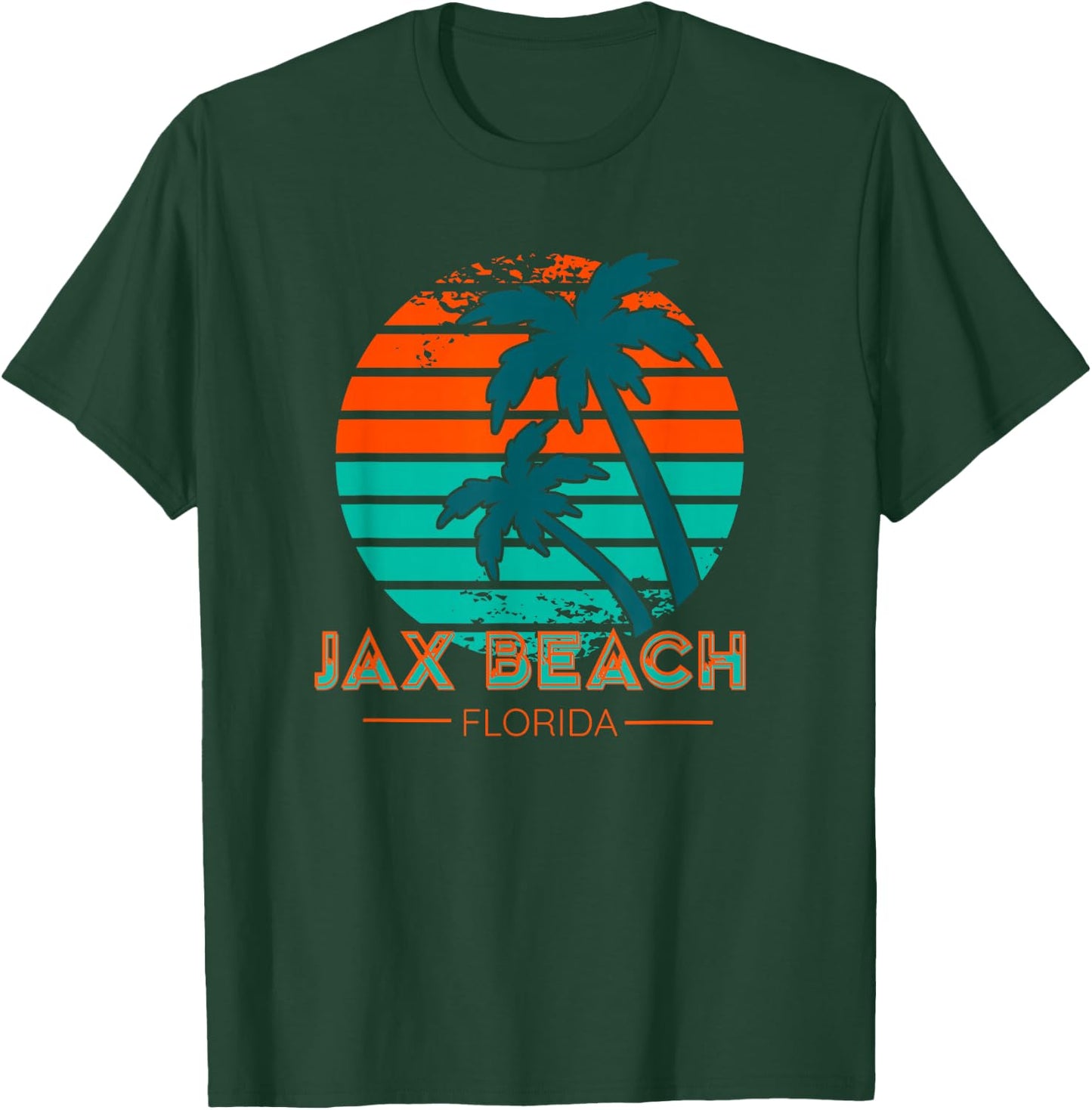 80s Retro Jacksonville Florida Vacation Souvenir Jax Beach T-Shirt - T-Shirt | Forest