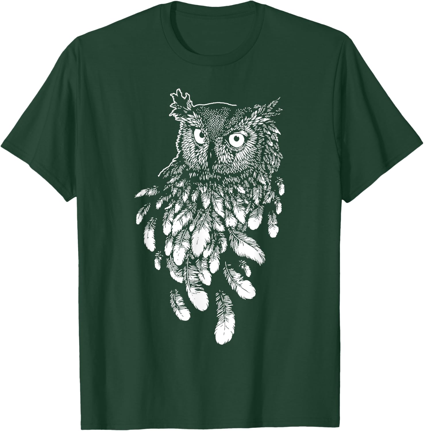 Owl Gift Tribal Owl Spirit Animal T-Shirt - T-Shirt | Forest