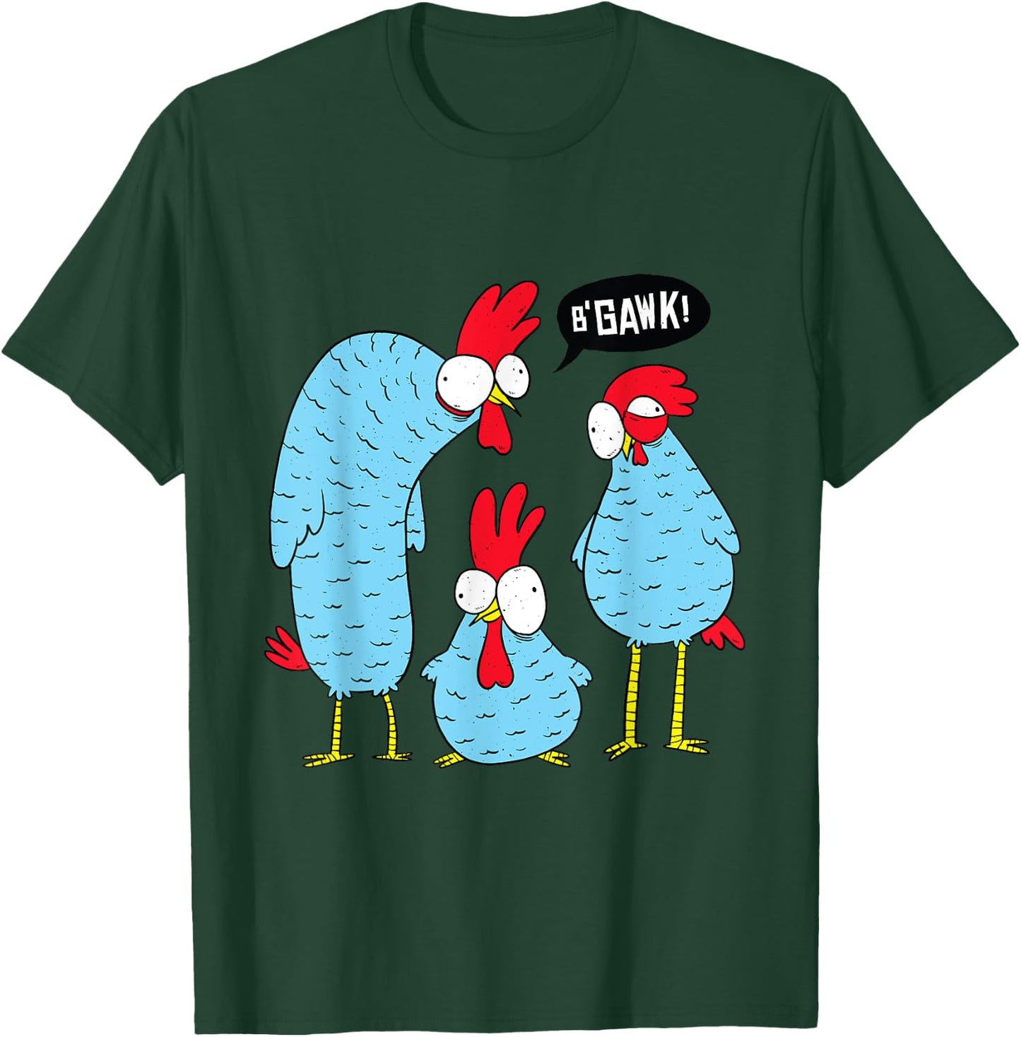 Crazy Funny Chickens - Loves Chickens T-Shirt - T-Shirt | Forest