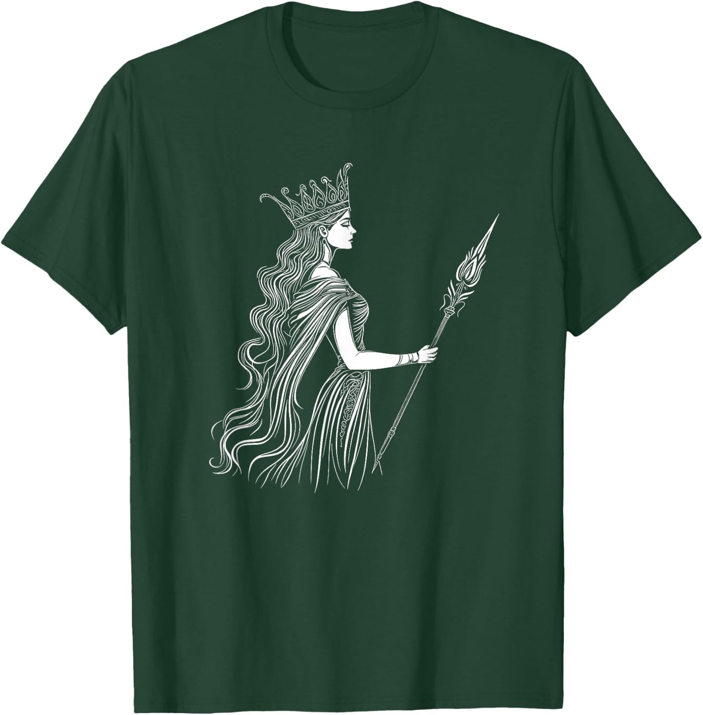 Greek Mythology God And Goddess Theme Designs Hera Ancient Greek Goddess Design Black Classic Fit Short Sleeve T-Shirt - T-Shirt | Forest