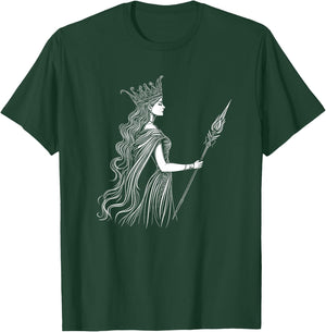 Greek Mythology God And Goddess Theme Designs Hera Ancient Greek Goddess Design Black Classic Fit Short Sleeve T-Shirt - T-Shirt | Forest
