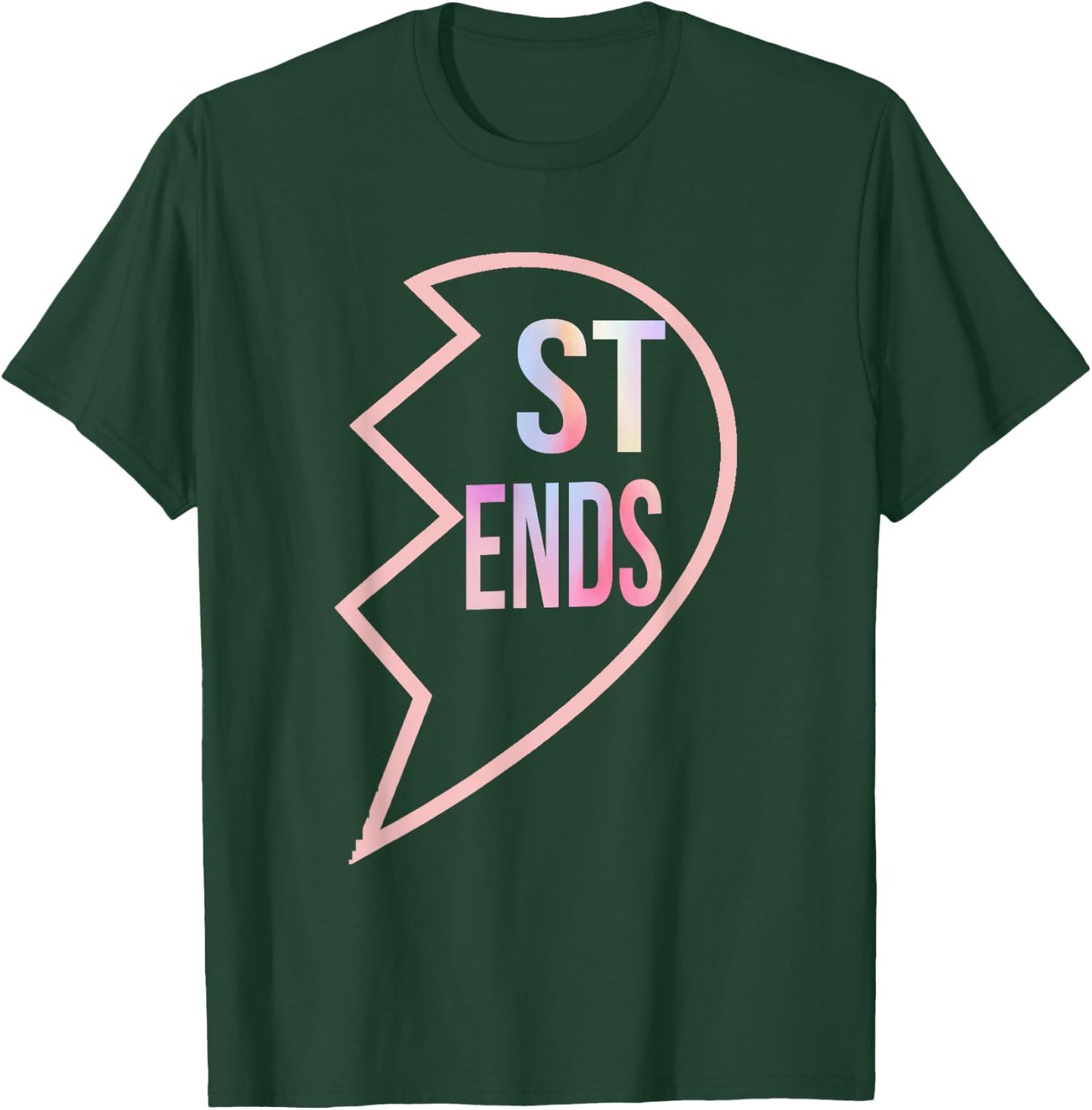 BFF 1 Heart in 2 Best Friends Matching 2nd Part T-Shirt - T-Shirt | Forest