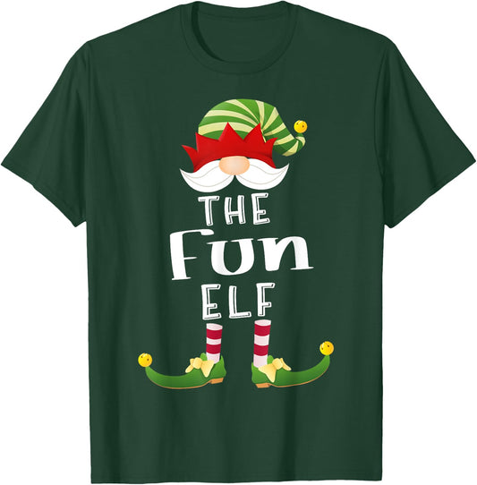 Fun Elf Group Christmas Funny Pajama Party T-Shirt - T-Shirt | Forest