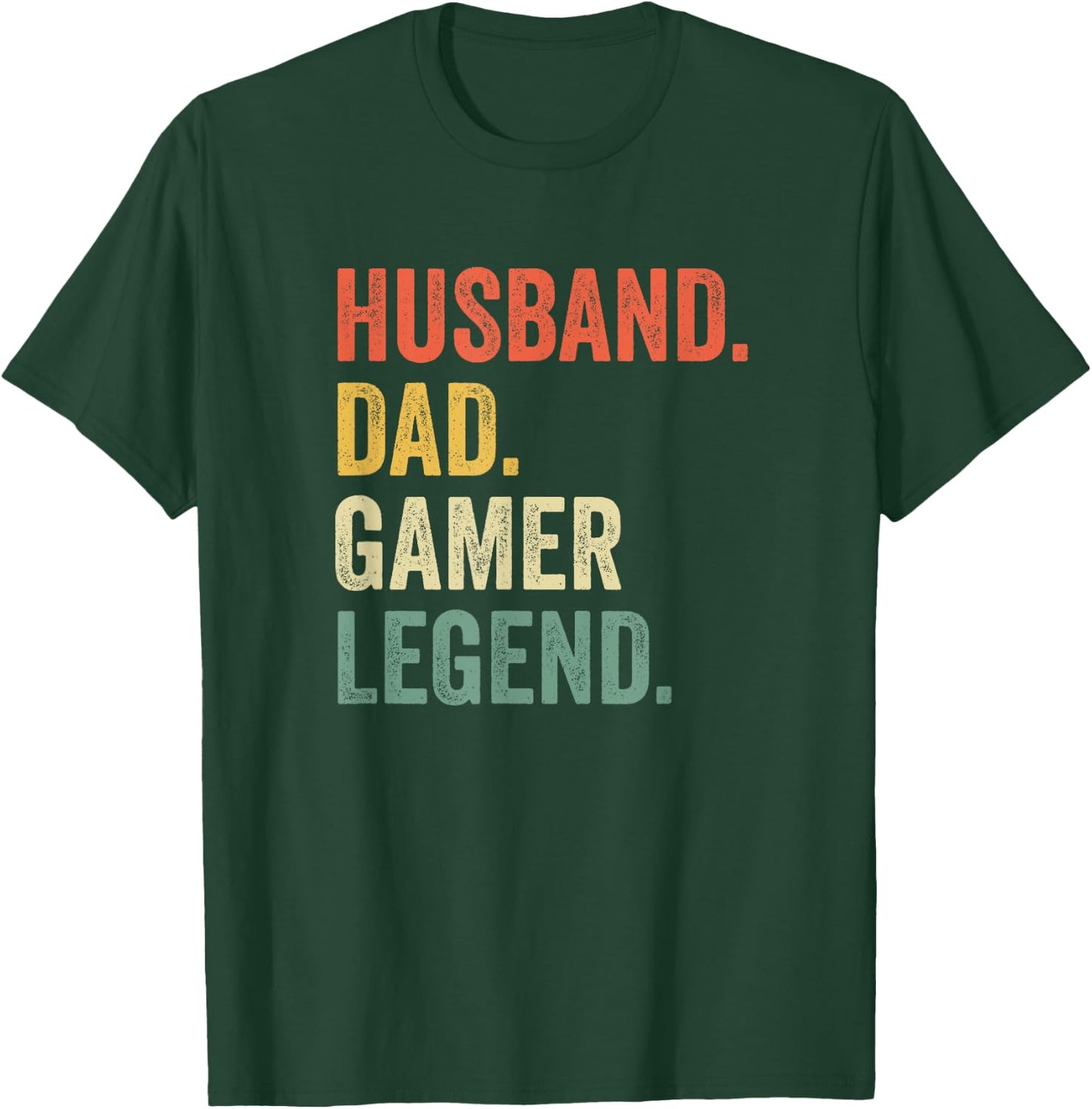Gamer Dad Funny Husband Dad Video Game Legend Father's Day T-Shirt - T-Shirt | Forest